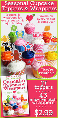 printable cupcake picks and wrappers