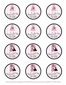 free printable bridal shower cupcake toppers template