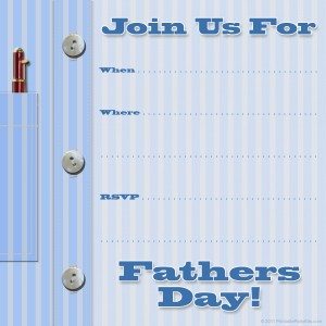 free printable Father's Day invitation template 