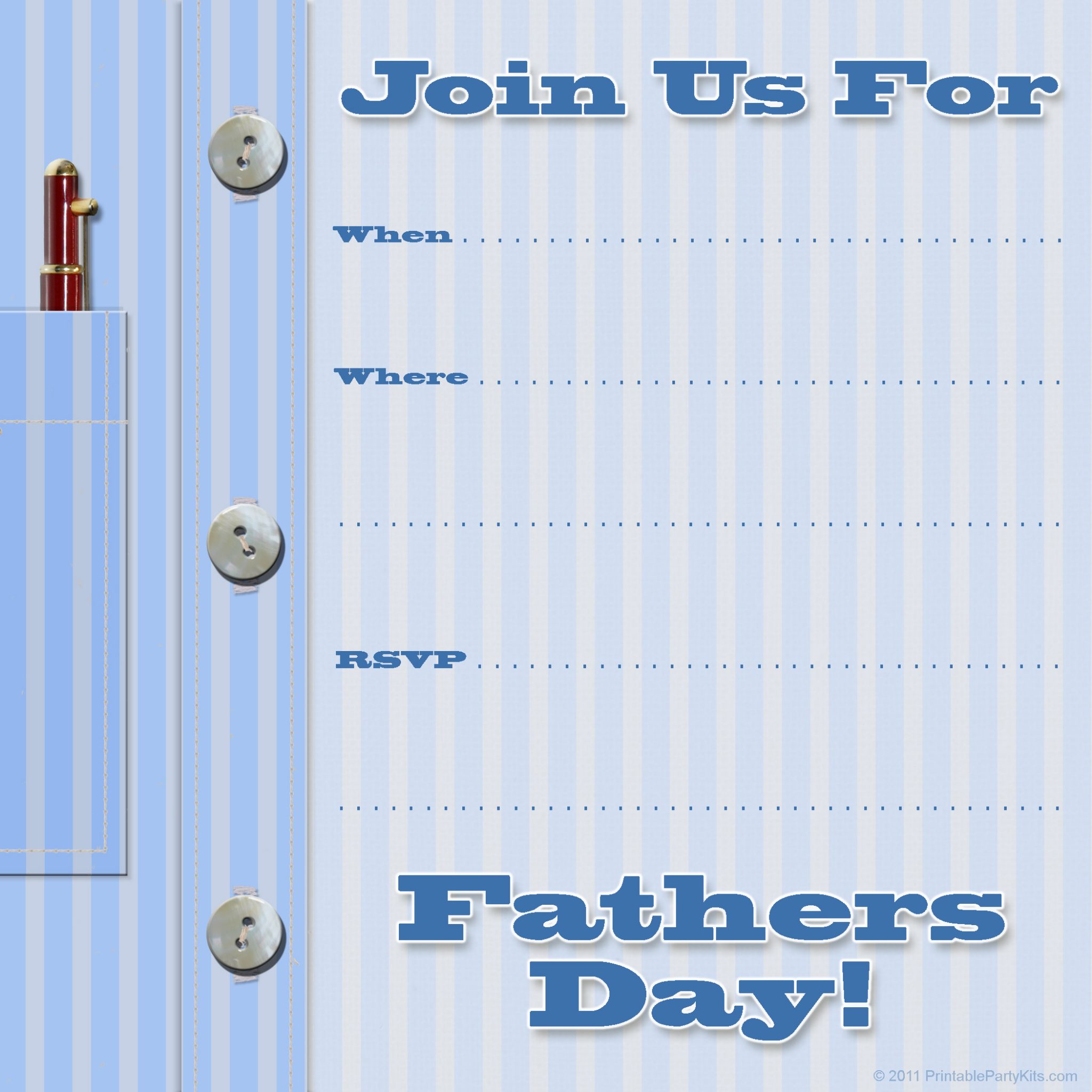 Fathers Day Printable Template