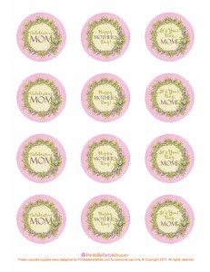free printable Mothers Day toppers