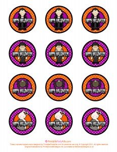 free Halloween cupcake topper template Download Halloween cupcake toppers here