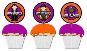 Halloween cupcake topper template
