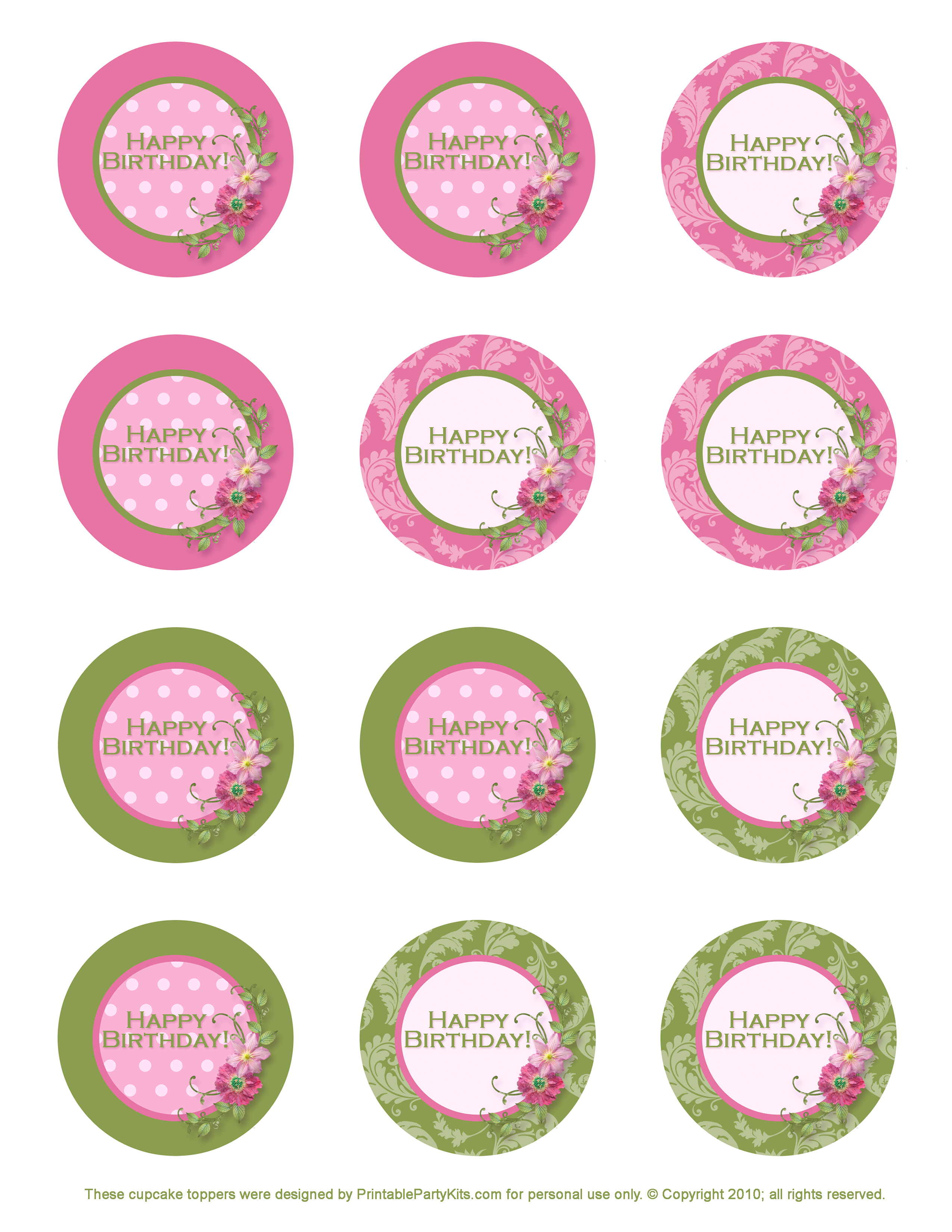 Freebie Birthday Cupcake Toppers Printable Party Kits Freebie Birthday Cupcake Toppers Printable Party Kits