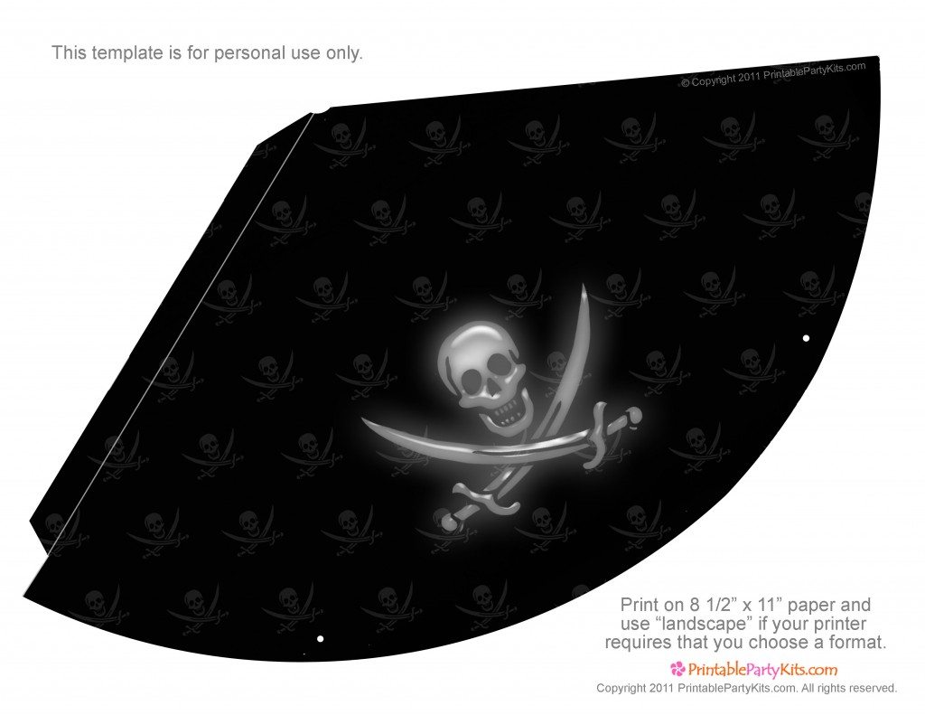 free printable pirate party hat template