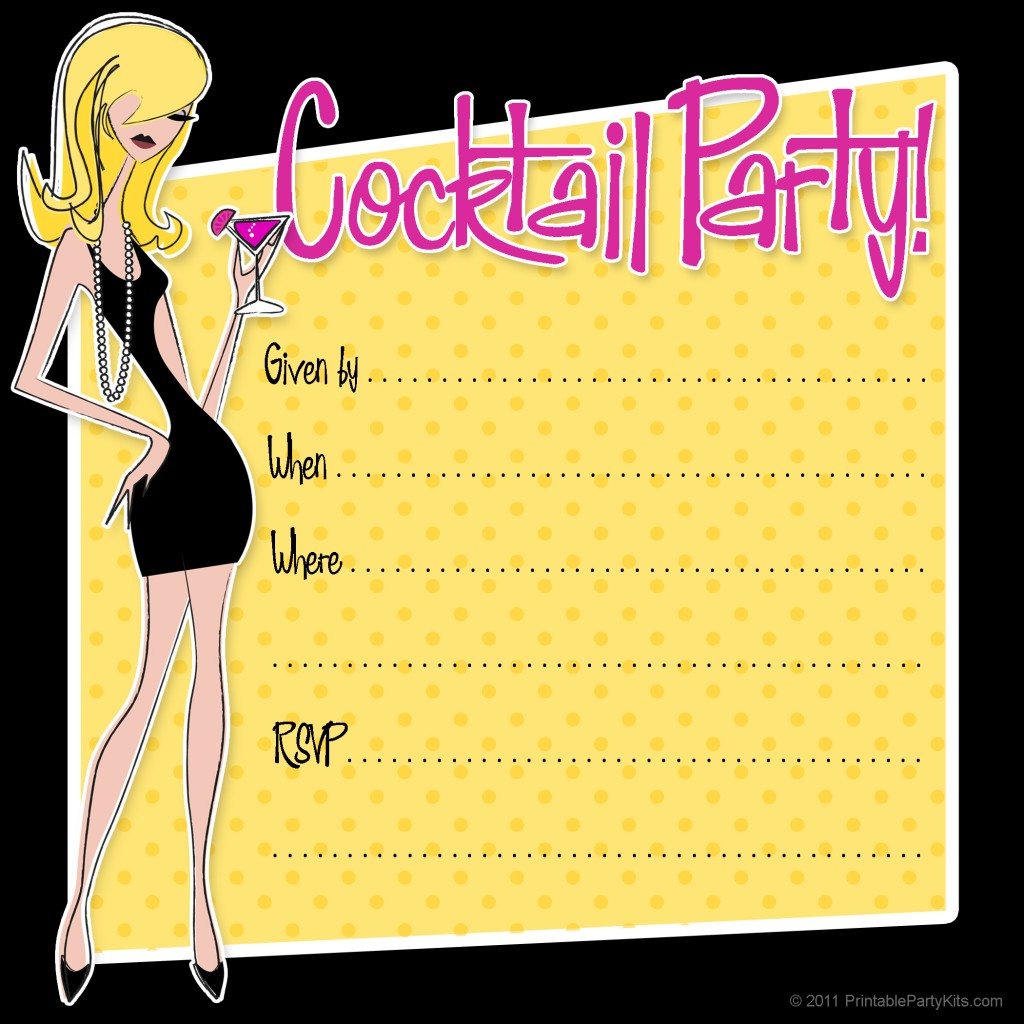 Free cocktail party invitations